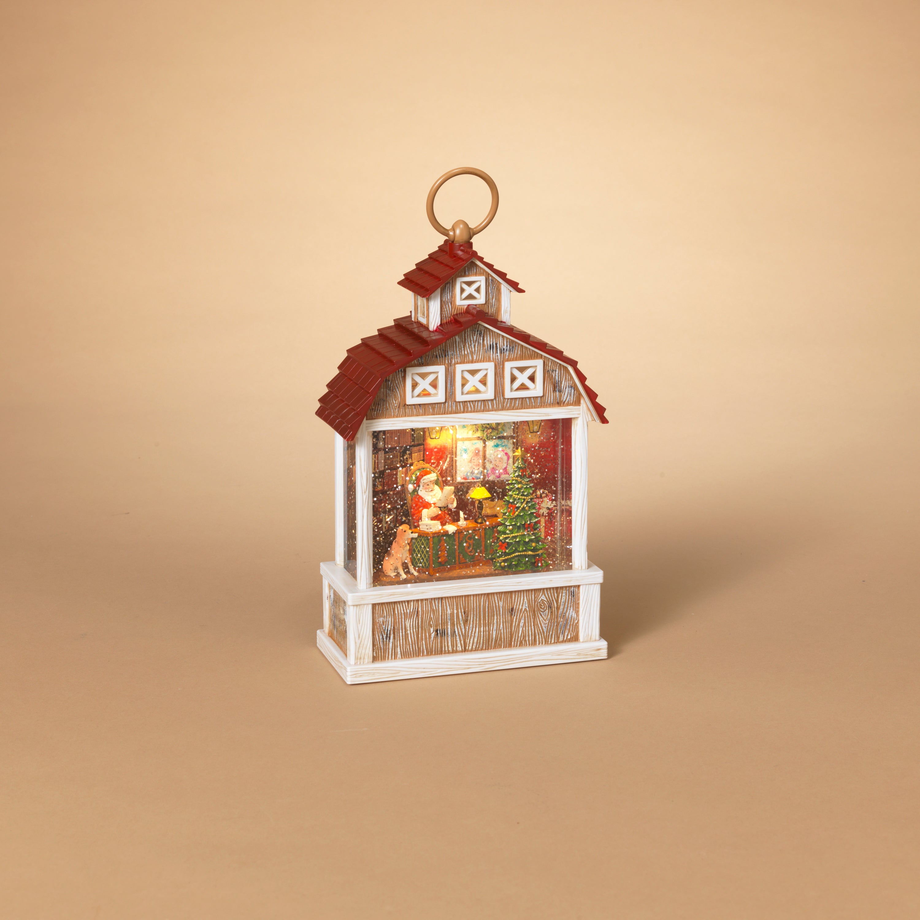 Storybook 12.3 in H Battery Operated Lighted Holiday Scene Spinning Water Globe